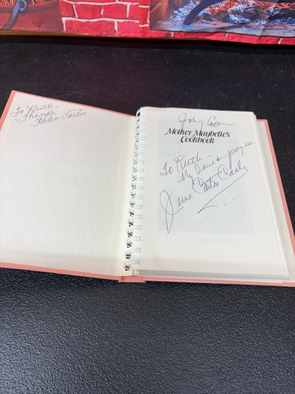 Mother Maybelle’s Cookbook autographed Johnny Cash, June Carter Cash & Helen Car